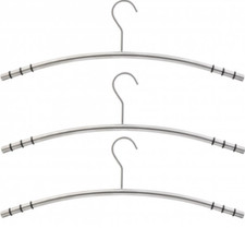 Kleiderbügel EDELSTAHL 47cm AntiRutsch-Ringe Garderobenbügel Bügel Jackenbügel