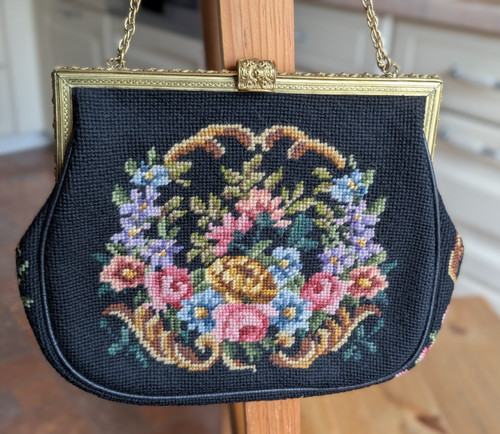 Vintage gobelin trachtentasche - vintage,