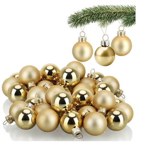40x mini christbaumkugeln aus - mini-christbaumkugeln,