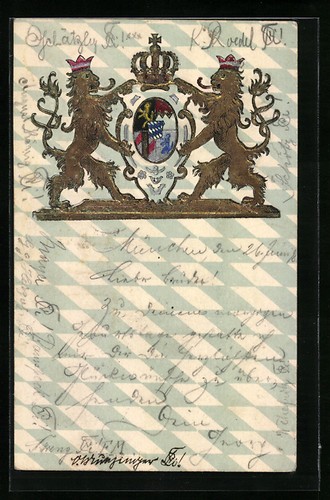 Bayern wappen mit - wappen, löwen
