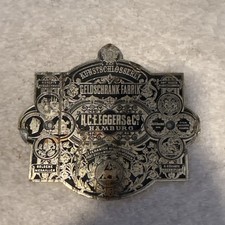 Schild H.C.E. EGGERS & Co. KUNSTSCHLOSSEREI - GELDSCHRANK-FABRIK HAMBURG Rar