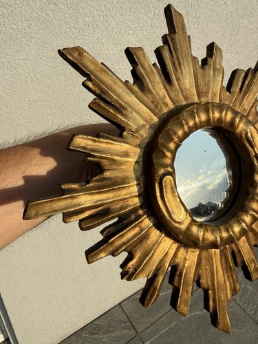 Goldene sonne spiegel vintage - spiegel,