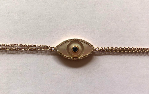 Armband evil eye 585 - eye, rotgold