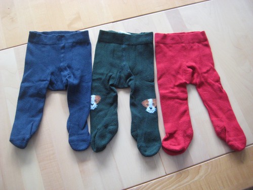 Tchibo strumpfhose blau rot - 3x,