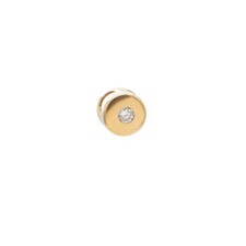 Brillant Solitär Anhänger 585/14kt Gelbgold mattiert, 0,04ct, 0,6g, H09. 9855
