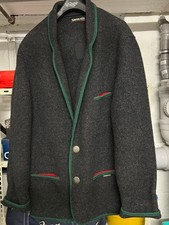 Giesswein Walkjacke Herren Gr. 52 Grau/Grün 100% Schurwolle, gut erhalten