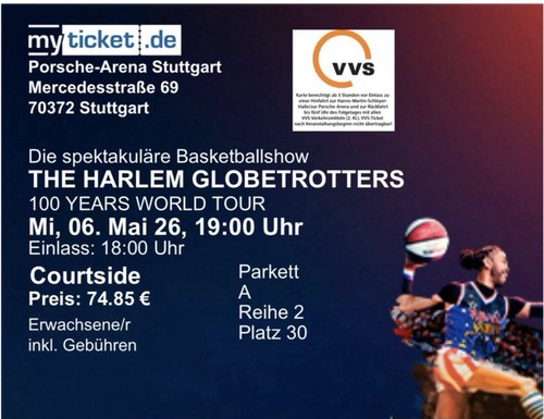 Ticket harlem globetrotters - harlem,