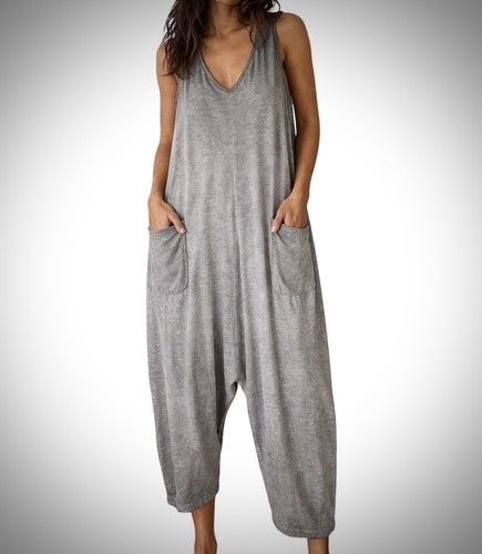 Damen jumpsuit grau leicht - damen,