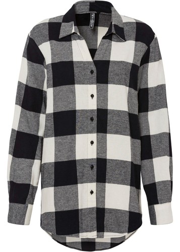 Flanell bluse mit - bluse,