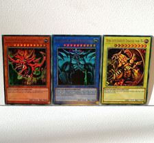 Yugioh Ägyptische Götterkarten Slifer, Obelisk, Ra Ultra Rare 3er Set LC01 DE