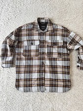 Pull&Bear Hemdjacke Kariert Damen Mehrfarbig Langarm Gr S 36 - neuwertig