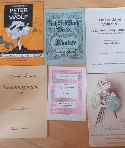 Alte klaviernoten hefte - alte,
