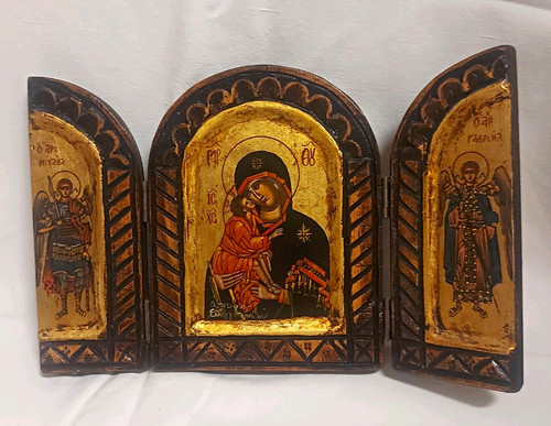 Triptychon ikone blattgold - triptychon-ikone,