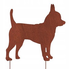 Chihuahua Hund Figur Corten