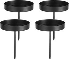 Kerzenhalter Adventskranz Schwarz Stumpenkerzen 6cm: 4er Set Advent