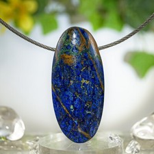 Azurit Malachit Anhänger oval