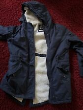 Superdry Winterjacke Parka Blau M/38 Mit Kapuze