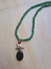 Damen Halskette grün Achat