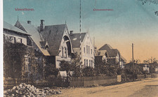 Wesselburen, Chausseestraße; gelaufen 1908 / Kreis Dithmarschen.