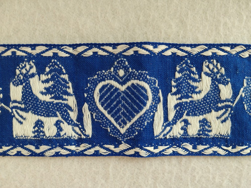 Alte borte bordüre blau weiss - bordüre,