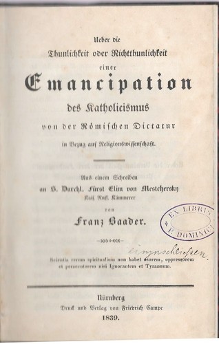 Franz baader ueber die - franz,