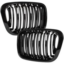 NIEREN GRILL KÜHLERGRILL KÜHLERGITTER BLACK DOPPELSTEG FÜR BMW 3 E46 97-01