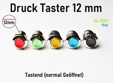 Druck Taster 12mm Schließer