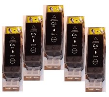 5 schwarze Patronen für Canon