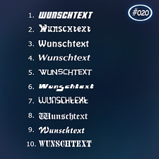 Wunschtext 20cm Aufkleber Name