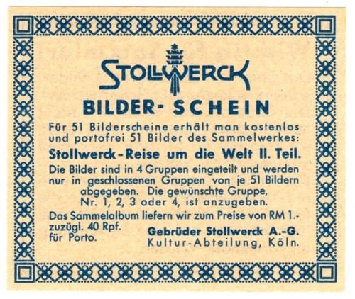 Stollwerck bilder scheine - stollwerck, bilder-scheine