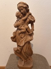 Heiligenfigur Madonna mit Kind aus Holz geschnitzt  33 cm aus Nachlass