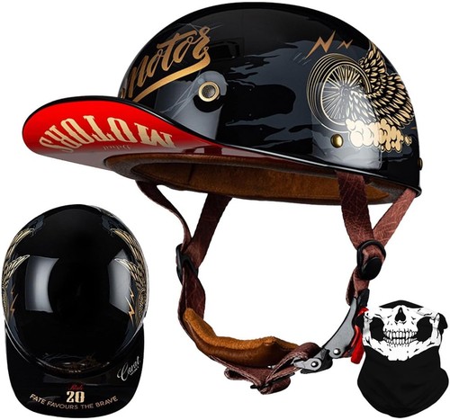 Retro motorrad halbhelm - motorrad,