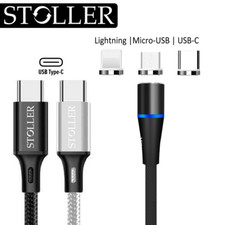 3in1 Schnell Ladekabel Datenkabel Micro-USB Typ-C iOS Phone Handy Samsung iPhone
