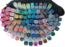 Alkoholmarker 80 er-Pack Stifte Marker Twinmarker Farben Froh Manga Zeichnen