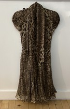 Tuleh chiffon leopard dress - tuleh, sz