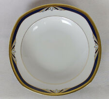 Suppenteller Winterling Marktleuthen Bavaria blau mit Goldrand 21,5 cm x 21,5 cm