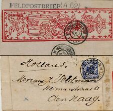 070) Nb-O "FELDPOSTBRIEF" a. schönem Mandarin-Zierbrief mit 20 Pf. nach Holland!