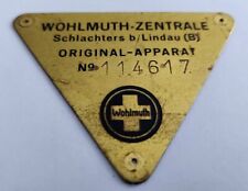 Altes Firmen-Hersteller-Schild Schild Wohlmuth-Zentrale Schlachters b/Lindau (B)