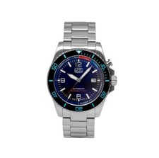 UMF Ruhla Autokinetic Herrenuhr Ziffernblatt blau Gliederarmband 1072M-3