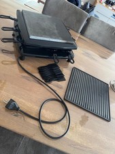 STEBA  Raclette Grillplatte/Pizzastein plus 8 Pfännchen  in gutem Zustand