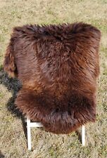 Echtes Lammfell Schaffell  Fell  Naturfell  120x80cm braun  Lambskin 