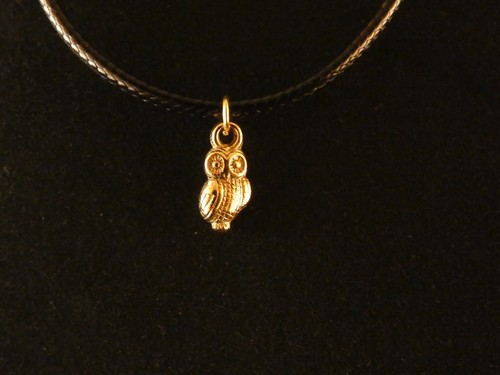 Eule anhänger mit kette - anhänger, 24