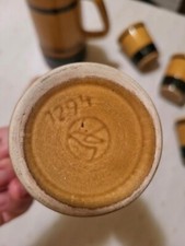 Keramik Weinservice VEB Steingutwerke Elsterwerda 70er DDR Design Gerhard Scherf