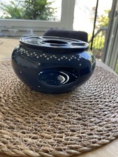 Stövchen, Blau/weiß, gepunktet