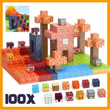 100Pcs Magnetische Minecraft Bausteine Spielszene Block-Set Kinder Spielzeug !!