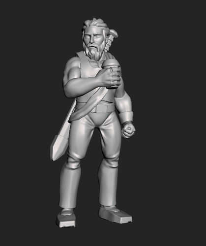 Beardy dude dark - dude, 28mm
