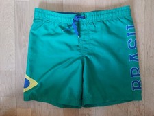 H&M Jungen Badehose Schwimmhose Shorts Bermuda Grün Brasilien 134 140