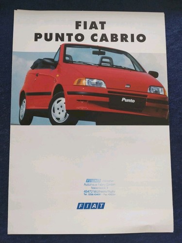 Fiat punto cabrio - cabrio, prospekt