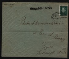 Bahnpost Berlin- Ortsgebühr Berlin 1931