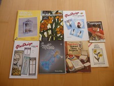 8 Stück Tiffany-Glaskunst Vorlagen-/Schablonenmappen, gebraucht